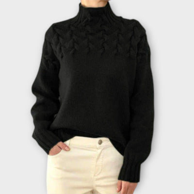 Reema™ - Blød damepullover med fletstrik