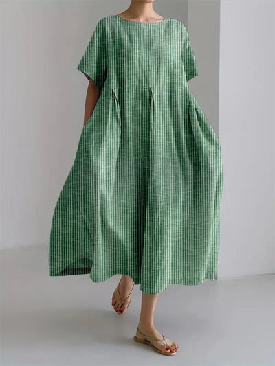 BIANCA | Længere Casual Kjole med Behagelig Skæring og Retro Stil til Hverdag