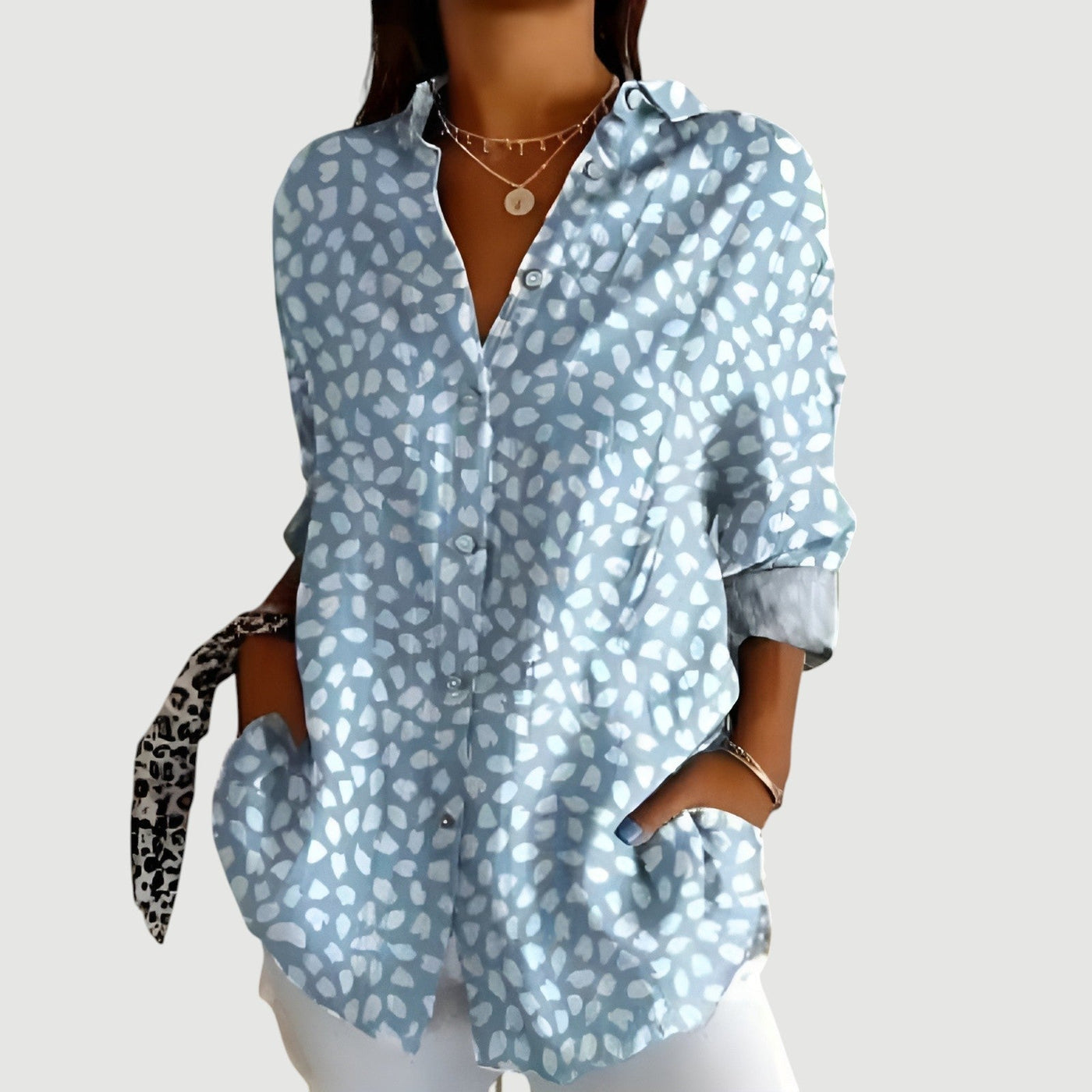 Cyril™ - Bluse med farverigt design